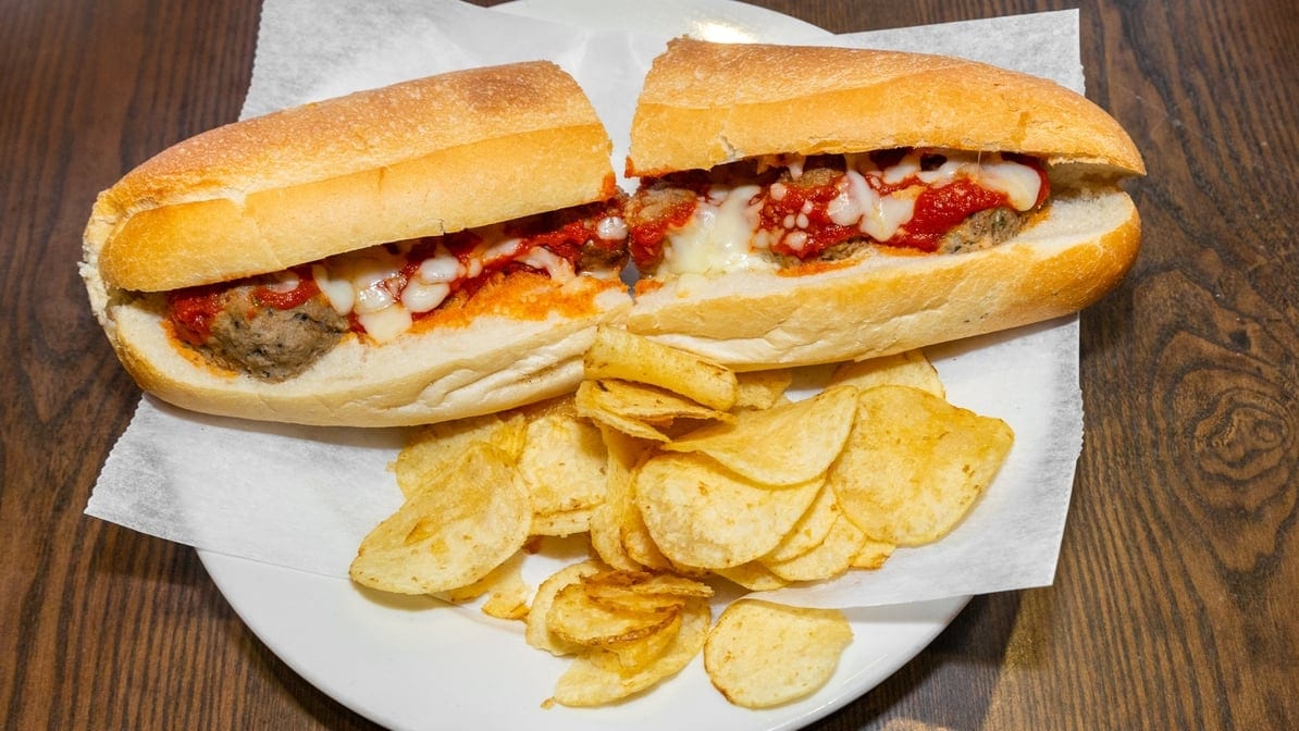 Meatball Parmigiana.