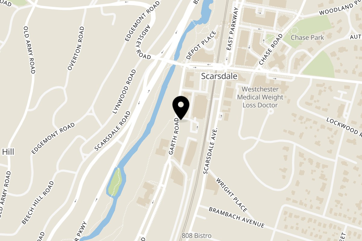 Map showing the location of SLICE of Scarsdale on 58 Garth Rd in Scarsdale